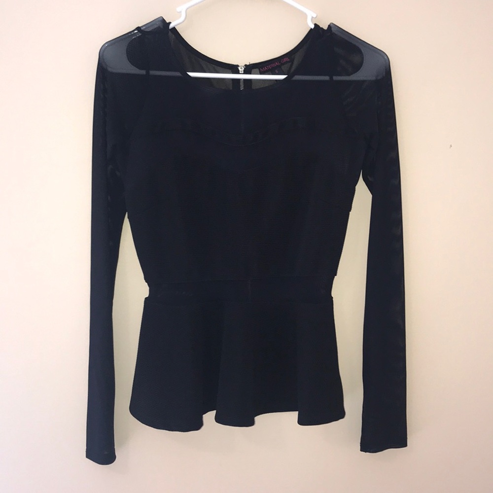 Black peplum top